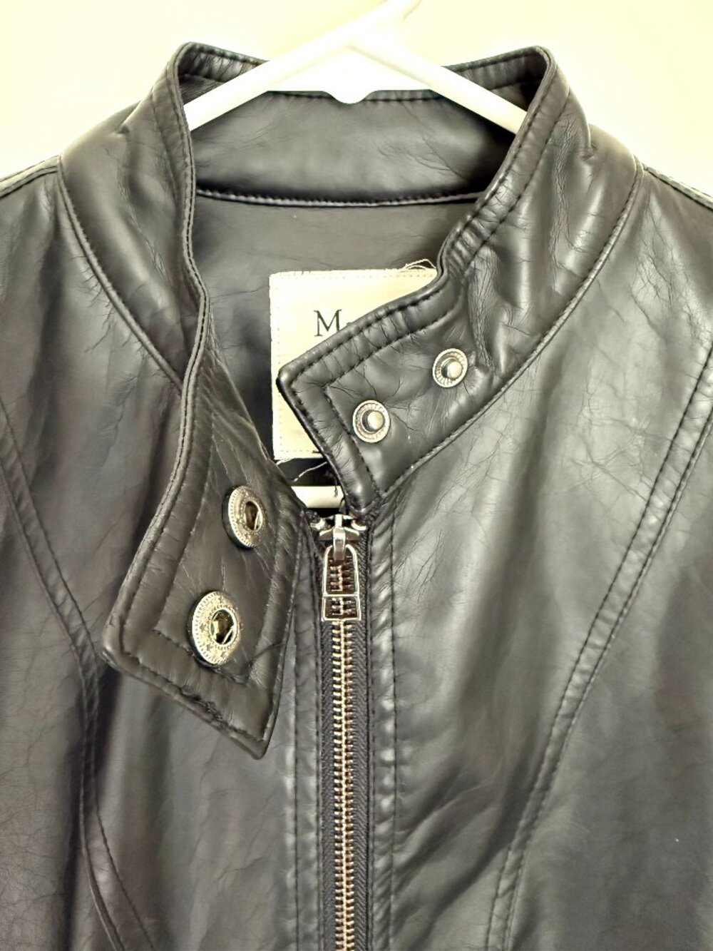 Maralyn & Me Black Faux Leather Moto Jacket
